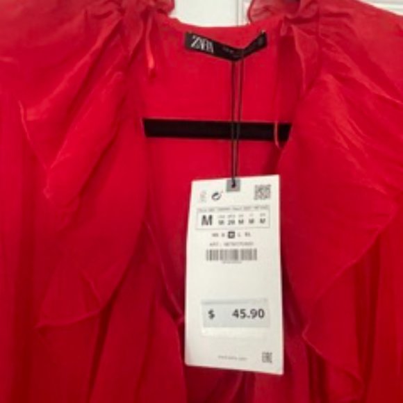 ZARA RUFFLED DRESS - Picture 4 of 6